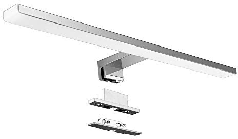 Aourow LED Spiegelleuchte Bad Spiegel Lampe 10W 820lm 40cm Neutralweiß 4000K,3 in 1 Spiegellampe Badezimmer/Badleuchte230V,Nickel Chromstahl LED Schrankleuchte