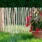 Staketenzaun Holzzaun Haselnussholz Zaunlatte Rollzaun Kastanienzaun imprägniert Haselnuss (120cm x 5m, Lattenabstand: 7-8 cm)
