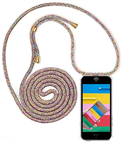 YuhooTech Handykette Hülle für iPhone 6/iPhone 6s Handyhülle, Smartphone Necklace Hülle mit Band - Handyhülle mit Kordel Umhängenband - Schnur mit Case zum umhängen in Rainbow