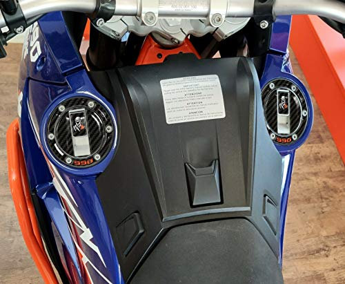labelbike - 2 PROTEZIONI TAPPI SERBATOIO in gel 3D per MOTO compatibile con KTM 990 ADVENTURE
