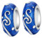 Abalorios de Navidad, 2 piezas de plata de ley 925 auténtica, estrellas y flores, espaciadores de cristal para pulsera Pandora, dije para el día de la madre (dije de cielo estrellado), Cristal,