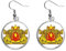 Naypyidaw Birma National Emblem Silber Ohrring, Keramik