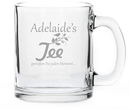 National Engraver - Großer Trinkbecher aus Glas, personalisiert mit Gravur - Transparent, 1 Stück (1er Pack)