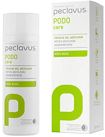 peclavus PODOcare Frische Gel Weinlaub 150 ml | Erfrischendes Gel mit Weinlaub-Extrakt | kühlt & belebt | NATRUE-zertifizierte Naturkosmetik