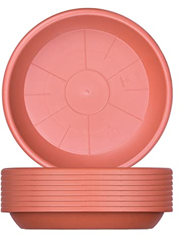 BigDean 9X Blumentopf Untersetzer Ø 19 cm Terrakotta für Ø 20 cm Töpfe | Kunststoff Blumenuntersetzer rund, Stabile Blumentopfuntersetzer, Robust & Langlebig, UV Beständig, Wetterfest