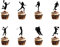 HAKPUOTR 24 Pcs Black Glitter Sport Theme Cupcake Toppers, Funny Kit Ball games Cupcake Toppers, Sport Theme Party Supplies,Picks for Boy's Birthday Party Supplies (Ball)