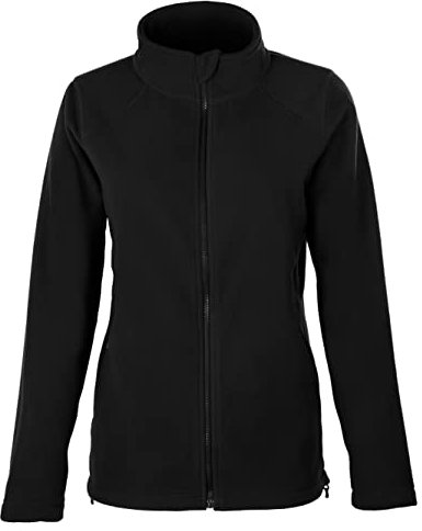 HRM 1202 Full-Zip Blouson Premium Micro Polaire I Veste Fonctionnelle Vêtements de Travail I Habits Femmes Haute Qualité et Durables, Noire, 3XL Women's