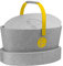 Lieblingskorb Complete silver grey (gold) Einkaufskorb und Thermobox in einem, inklusive Deckel und Ring, isoliert, abwaschbar, Picknickkorb zum kühlen von Lebensmittel, Einkaufstasche