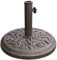 Heavy Duty 9kg Garden Parasol Patio Umbrella Holder Base with Cast Iron Effect Floral Rose Design Secure and Robust Airer Poles Bronze Finish