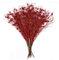 KI Store 20 Stück deko Zweig rot Weihnachten äste künstlicher weihnachtszweig 45cm mit Glitzer bastelzweige dekozweig Stem Mistelzweig für Weihnachts deko