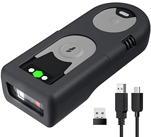 Inateck Barcode Scanner Bluetooth 1D mit 2,4Ghz USB Adapter, liest Barcodes von Bildschirmen, Exklusive Schnelltasten, BCST-43