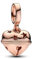 PANDORA Festliche Glocke Charm-Anhänger aus rosévergoldeten Metalllegierung Moments Collection, kompatibel Moments Armbändern, 782376C00