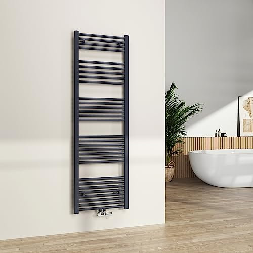 S'AFIELINA Handtuchheizkörper Mittelanschluss 1600x500 mm Badheizkörper Anthrazit Handtuchwärmer Handtuchtrockner 654 Watt
