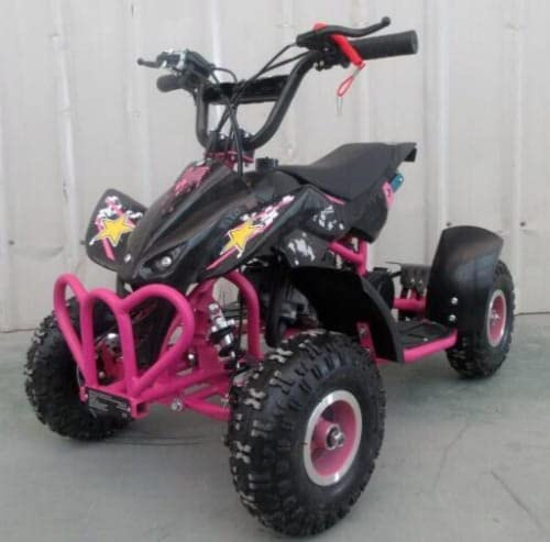 SAMMAR GIFTS Mini Quad Quad ATV Kinder Pink Off Road Benzin 2-Takt 49cc