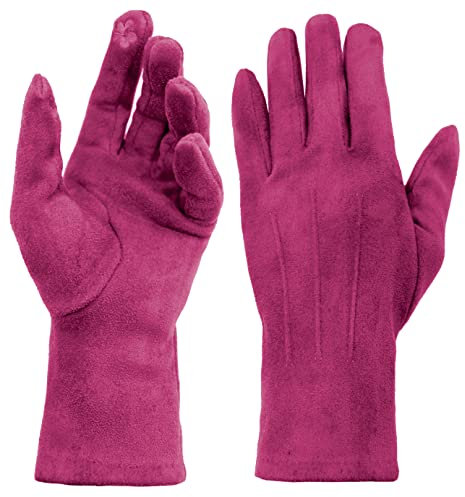 Van Der Rich ® - Warme Winterhandschuhe mit Touchscreen - Damen (Fuchsia)
