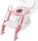 Karan King® Toiletten-Trainings-Set für Kleinkinder, Toilettenleiter, Sitz, flexible Länge, Tritthocker für Jungen und Mädchen, Badezimmerhilfe, Kleinkinder, Trainingssitze, (Rosa)