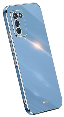 Topme Silikonhülle für Samsung Galaxy S10 Lite/Galaxy A91 (6.7 Inches), [handyhülle im Goldrand-Stil] - Navy blau