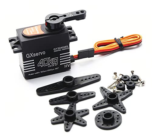 Digital RC Servo 40KG Metall Wasserdicht Servo Modellbau Lenkung mit Metallgetriebe für RC Modelle, Starrflügel, Auto 1/10 1/8, Roboter und intelligenten DIY (1 Stücke)