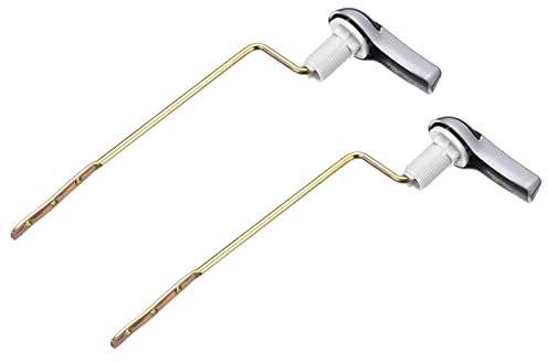 sourcing map 2Stk Toilette Griff Ersatz Universal Seite Montage Toilette Spülung Griff Toilette Reise Hebel für Bad Toilette Behälter ABS Messing