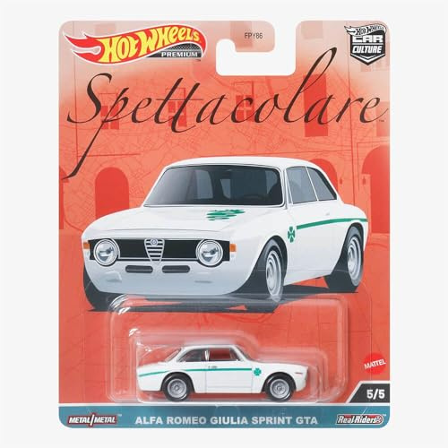 Hot Wheels Alfa Romeo Giulai Sprint GTA, Car Culture Spettacolare 5/5 [Weiß]