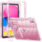 INFILAND Funda para niños para iPad A16 de 11 pulgadas de 11ª generación, iPad de 10.9 pulgadas, funda protectora resistente a prueba de golpes con soporte, bonita carcasa transparente con purpurina