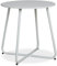 Homestyle4u 2487, Balkontisch rund Beistelltisch klein leicht Gartentisch Metall Grau wetterfest Outdoor Tisch Ø 45 cm