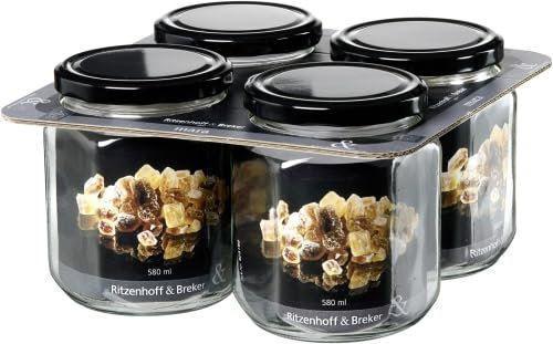Ritzenhoff & Breker Vorratsglas Mara Größe 4er Set Vorratsglas 580 ml Mara
