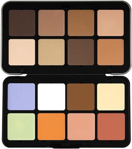 Cream Blush Palette, Carla'S Secret Concealer Palette, 12 Colors Makeup Concealer Palette, Waterproof Long-Lasting Cream Concealer Palette, Cream Blush Palette For All Skin (F)