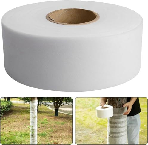 GIONAR 100Mx8CM Baum Winterschutz Wickelstreifen - Stammschutz Winter - Kälteschutz Frostschutzvlies Pflanzenschutz,Pflanzenschutz für Olivenbaum Palmen Reißfest Atmungsaktiv Waschbar UV Stabil