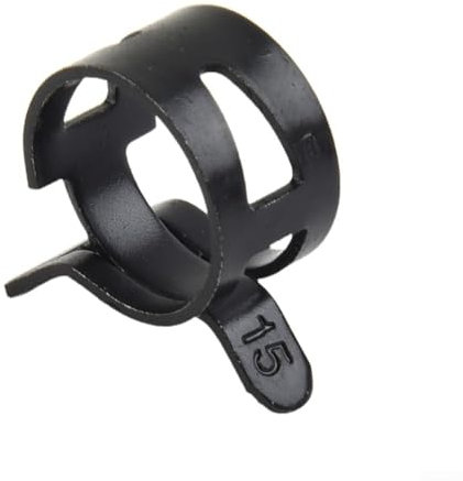Heavy Duty 10pcs Hose Clips, Black Spring Clips for Secure Hose Connections (15mm)