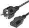 VIEVRE Kaltgerätekabel 1,5m,Stromkabel 3 polig,Kaltgerätekabel Netzkabel Stromkabel Kaltgeräte Strom Kabel Schutzkontakt Stecker Typ F (CEE 7/4) für Drucker,Monitore,PS3/PS4 PRO, Scanner,TV,Bildschirm