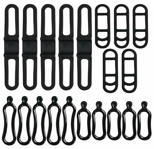 Oykrueats 20 Stück Fahrradlicht Gummiband,Fahrradlicht Halterung Gummi,Fahrrad Silikonband Stretch,Ersatz Halterung Fahrradlicht Gummiringe,für LED Fahrradlicht,Taschenlampe,MTB Lenkstangen-Halterung