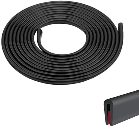 Kantenschutz für Bleche 3mm x 3 Meter,U-Form Gummi Kantenschutz Auto Gummidichtung,Selbstklebend Autotür Kantenschutz,Kantenschutzprofil aus Epdm für Autotüren Türen Fenster Metallplatten Glasplatten