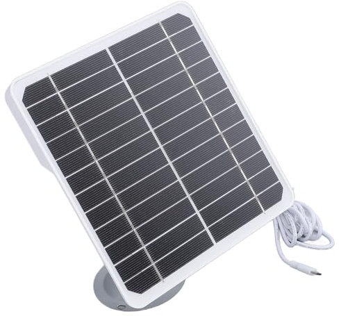Placa Solar, Panel Solar, Solar Panel for Security Camera, para Cámara de Seguridad 20w 5V Cámara de Alta Eficiencia Panel Solar USB Monocristalino Cámara Panel Solar para el Hogar Al Aire Libre