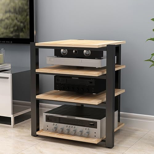 ZGNMK Estanteria CD, Mueble Tocadiscos, Tocadiscos De Stand, Mesa Auxiliar Soporte Tocadiscos De Vinilo con Almacenamiento,Mueble para Discos Estanteria CDs(Brown,70x55x90cm)