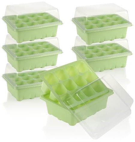 com-four® 6X Anzucht-Set für die Anzucht von kleinen Pflanzen - Für Blumen, Obst und auch Gemüse (Anzuchtset 2)