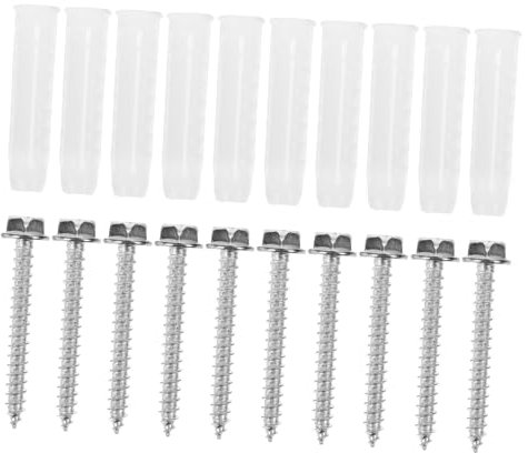 HAWILLOSCH 10sets Tv Mount Accessories Wall Mount Screws Kit Drywall Anchors for Tvs Concrete Screw Anchors