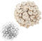 DIYEAH Elegant Heart Craft Tags 50pcs Wooden Chips with Iron Rings Perfect for DIY Decorations Art Projects