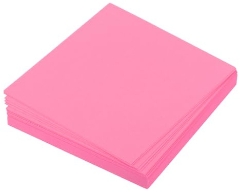 QUARKZMAN 100 Fogli Carta Origami Doppio Lato Rosa Fluorescente 7 x 7 cm | per Progetto Artigianale Principianti Decorazione Regalo, Foglio Quadrato