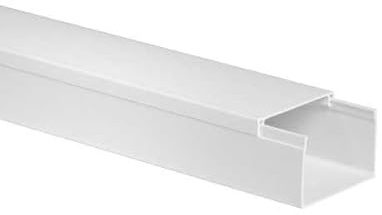Goulotte électrique 60x40mm, 2m, Blanc, Lot de 5
