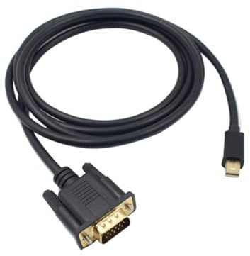 SHINEOFI 1.8M Cable Mini Displayport Vga De Adaptador DP Vga De Pies Conector Dorado Compatible con PC y TV