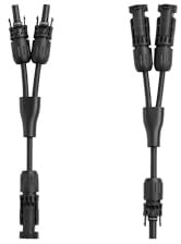 Anker SOLIX Y-Kabel für Solarpanels, 1 Paar Solarpanel-Kabel Y-Stecker, für parallele Photovoltaik-Verbindung, Solarpanel-Anschlüsse, Photovoltaikan-Schlüsse, Solarladekabel Y-Splitter