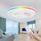 LED ATOMANT Lampara Ventilador Techo con Luz Led, 22W,Ø 50cm, CCT + RGB, 2300LM, Motor DC 30W 6 Velocidades Silencioso y Bajo Consumo, Modo Verano Invierno, Con Mando
