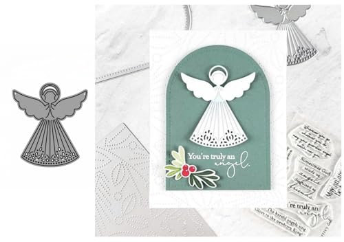 Engel Metall Stanzschablone, Stanzformen, Stanzbögen, Prägeschablonen, Cutting Die Set, Stanzschablonen für DIY Scrapbooking, Fotoalbum Dekorative