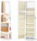 Froadp 3-in-1 Schmuckschrank mit LED-Beleuchtung und Spiegel 360° Drehbarer Stehendes Spiegelschrank 161 x 54,5 x 10 cm Abschließbarer Schmuckaufbewahrung Ganzkörperspiegel, Weiß