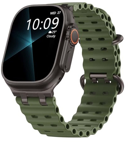 TiMOVO Ocean Strap Compatible with Apple Watch Ultra 3/2/1 49mm, Upgraded Metal Connector Breathable Sport Watch Band for Men Women