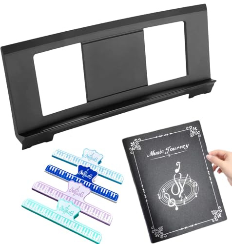 Music Stand For Sheet Music. Compatible with Yamaha PSR/YPT/KB/P/DGX Series Keyboard Music Score Stand, Keyboard Sheet Music Stand with 4 Music Book Clip 1 Sheet Music Folder | 4 Music Book Clip 1 Sheet Music Folder