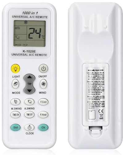 YIQILAIYA Telecommande Universelle Plus de 1000 Marques, Télécommande Climatiseur Universelle pour LG Climatiseur Fujitsu, Samsung, Daikin, LG, Hisense, Geepas, Panasonic, Gree, Midea, Haier, Sharp