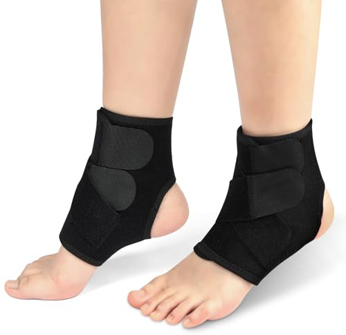 Fefod Knöchelbandage für Verstauchte Knöchel, 2 Stück Sprunggelenkbandage, Schlanke Passform Knöchelstütze, Klettverschluss, Einstellbares bandage fußgelenk für Herren Damen, Sport & Genesung