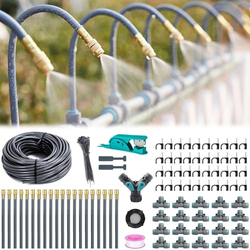 Kit per Sistema di Irrigazione a Goccia Regolabile a 360°,127 Pezzi Sistema Irrigazione Automatico 30M,Sistemas di Irrigaziones per Giardino,per Piante da Giardino e Sistemas Irrigaziones Balcone